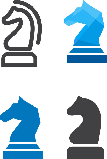 骑士国际象棋logo设计模板图片下载