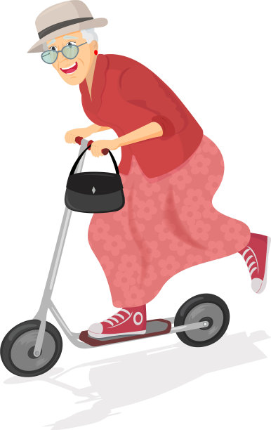 骑摩托车的老妇人，进步的老妇人图片下载