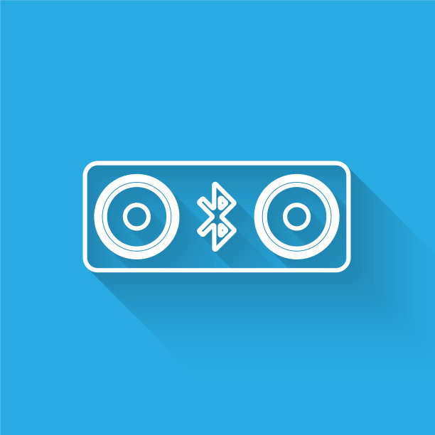 白色蓝牙音箱图标隔离长图片下载