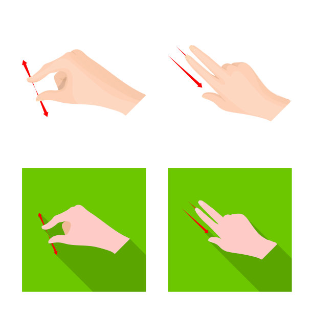 触摸屏和手势符号图片下载