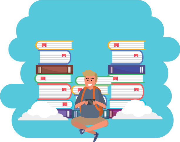 在线教育千禧年学生书库图片下载