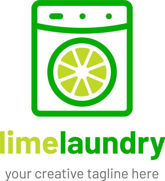 洗衣房标志设计与石灰图标图片下载