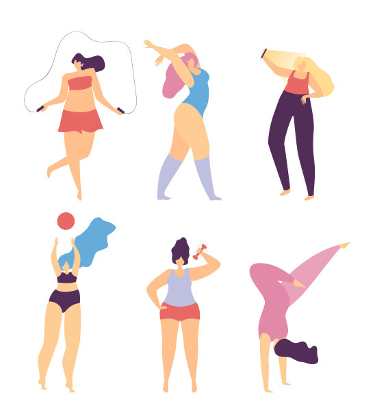 女人激励爱运动使身体平坦的旗帜图片下载