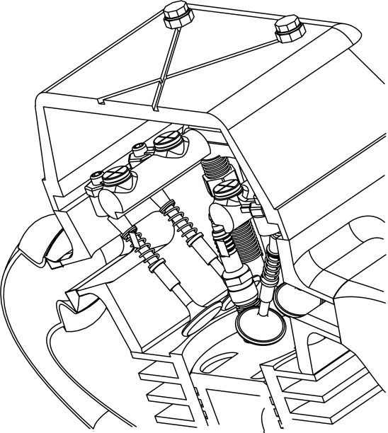 蜡烛阀和活塞上呈白色图片下载