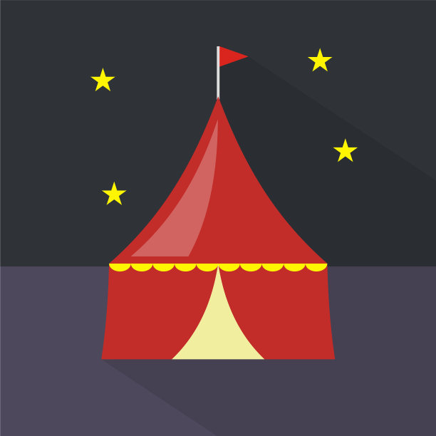 马戏团帐篷图标集大图标平面设计图片下载