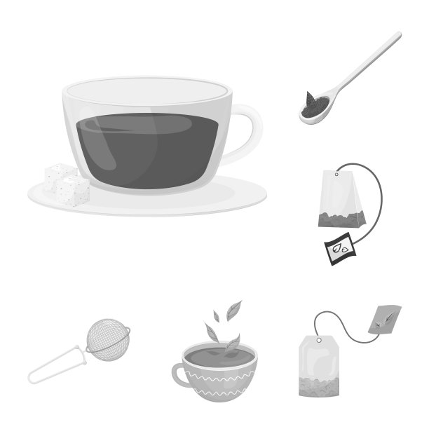 孤立物体的绿色和黑色符号集图片下载