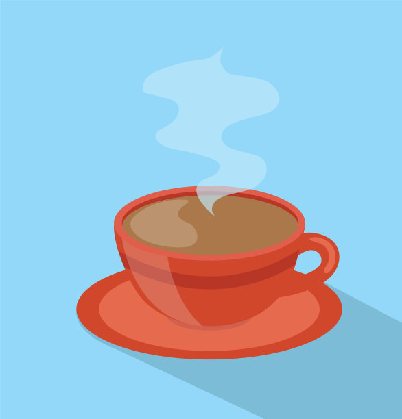 红咖啡热杯图片下载
