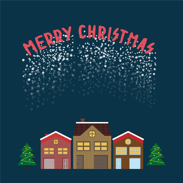 木制房子的圣诞贺卡图片下载