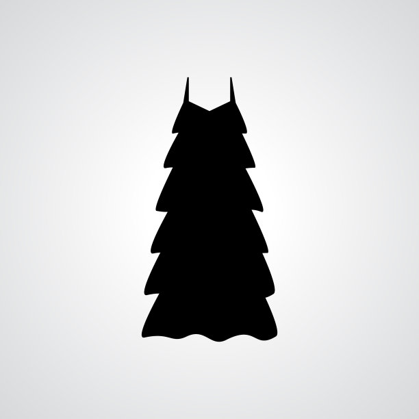 女装图标孤立或礼服符号图片下载