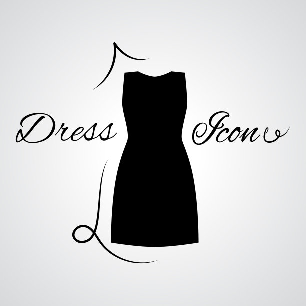 女装图标孤立或礼服符号图片下载