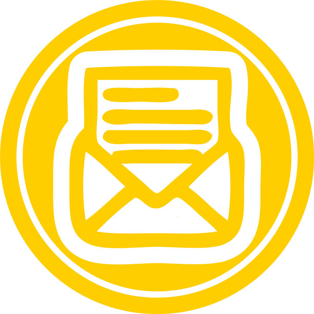 圆形信封信件图标图片下载