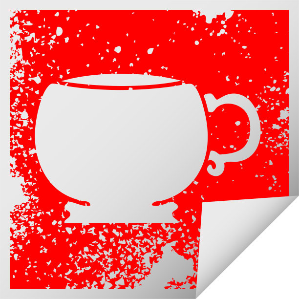 古怪心疼的方形剥落贴纸象征图片下载