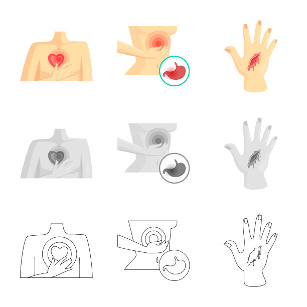 医院和渲染标志图片下载