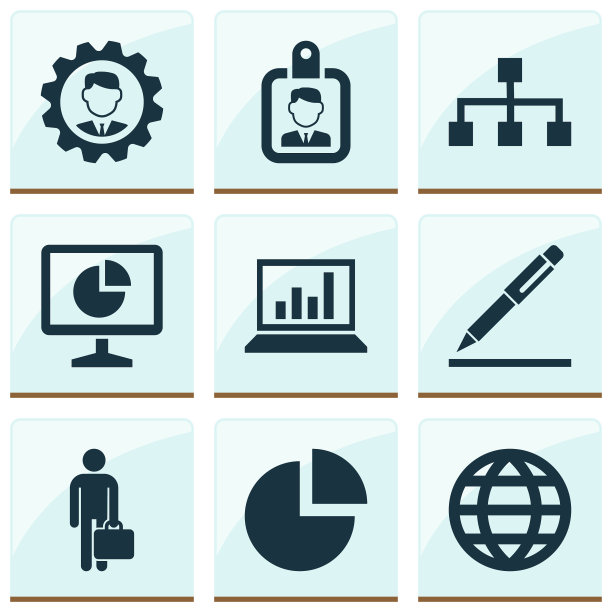 贸易图标集统计分析全球图片下载