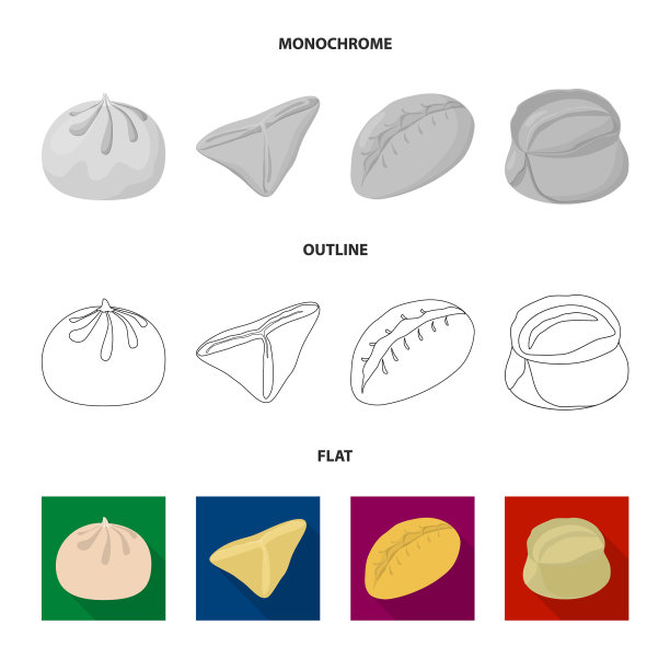 孤立对象的产品和烹饪标志集图片下载