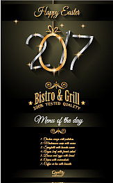 2017年复活节餐厅菜单模板图片下载