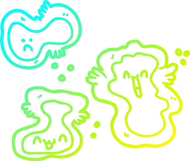 冷梯度线绘制卡通细胞图片下载