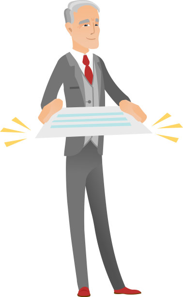 持有合同的资深白人商人图片下载