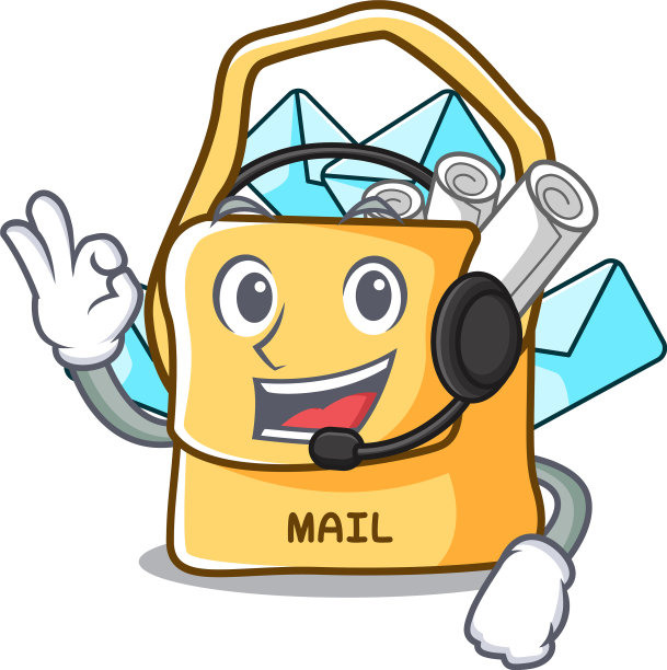 桌子前面有耳机邮袋字符图片下载