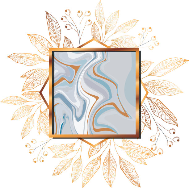 维多利亚金色框架图标图片下载