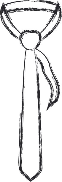 优雅孤立的领带图标图片下载