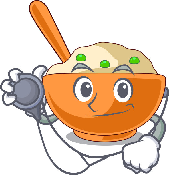 医生土豆泥放在人物碗里图片下载