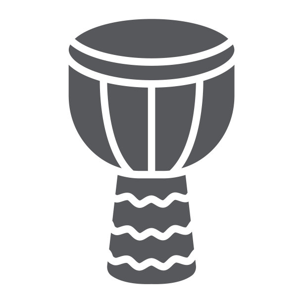 Djembe象形文字图标音乐和乐器鼓标志图片下载