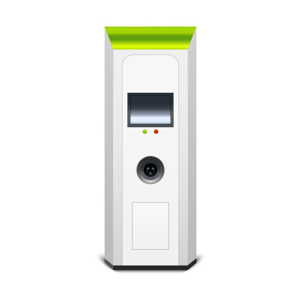 逼真的3d详细电动汽车充电图片下载