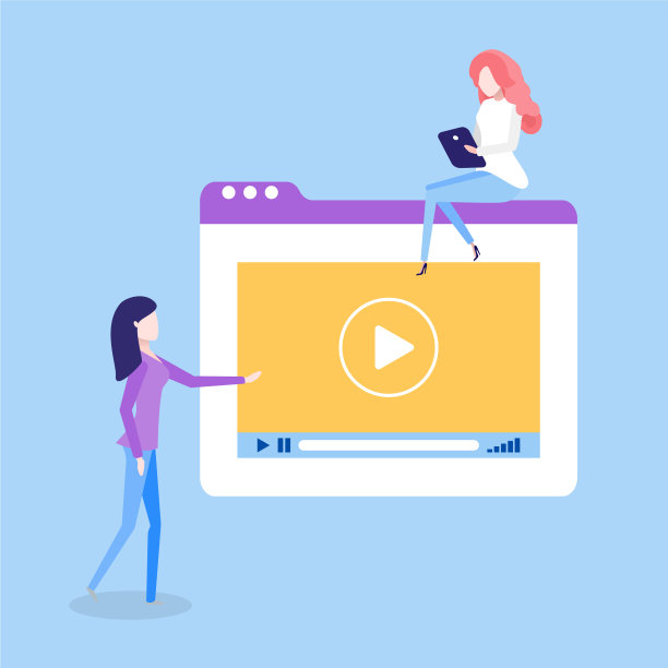 视频播放器妇女和网络的界面图片下载