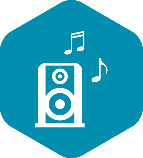 便携式音乐扬声器图标简单的风格图片下载