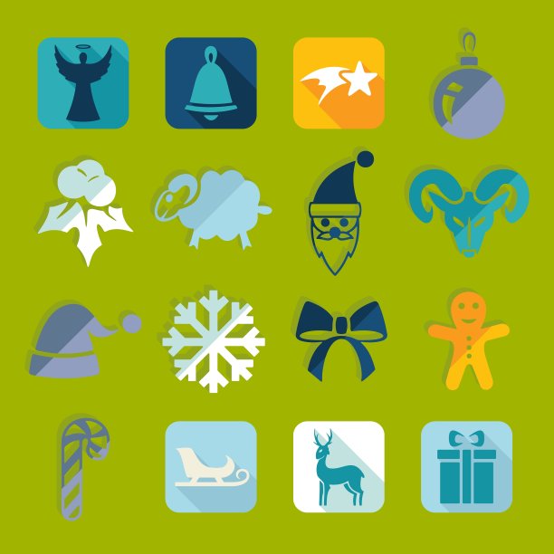 圣诞标志套装图片下载