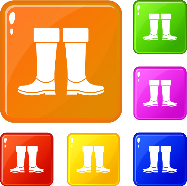 橡胶靴图标设置颜色图片下载