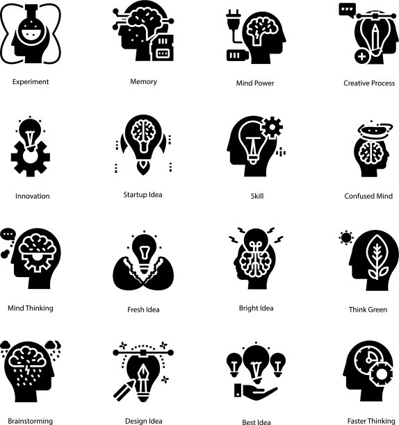 零浪费线图标设置在这里有创意图片下载