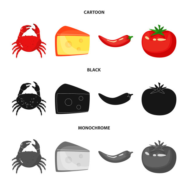 口味和产品标志集图片下载