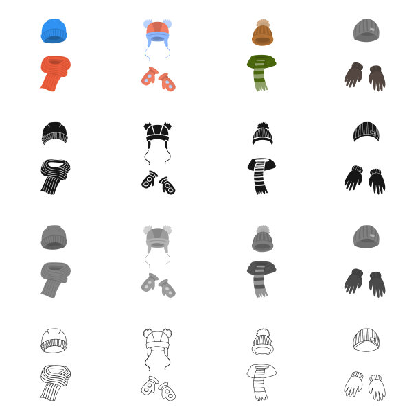 隔离对象的衣服和纹理图标图片下载