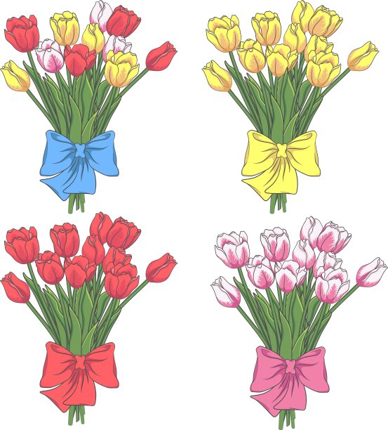 一组郁金香花图片下载