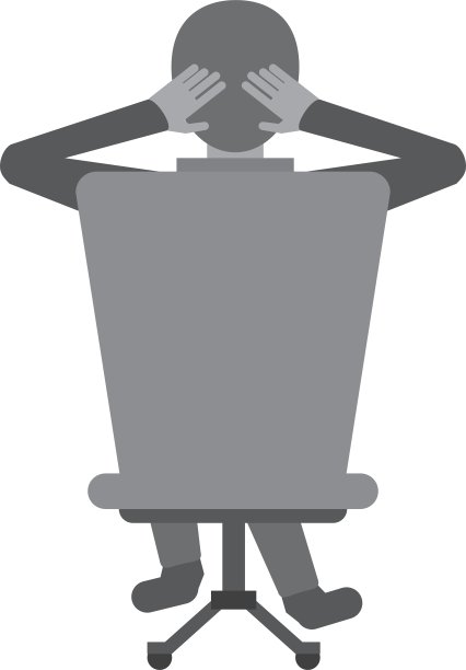 男人坐在椅背上放松单色图片下载