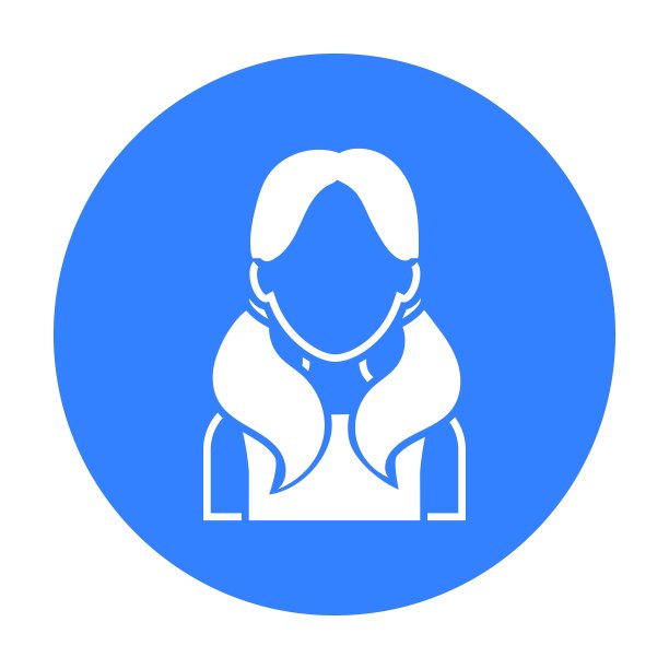 有尾巴的女孩图标黑色单身头像人图片下载