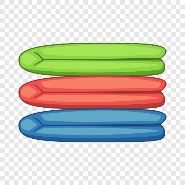 套装彩色毛巾图标卡通风格图片下载