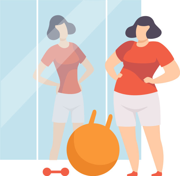 自恋的女人对着镜子图片下载