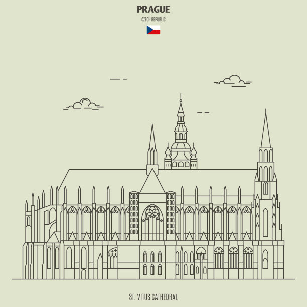 捷克共和国布拉格的圣维塔斯大教堂图片下载
