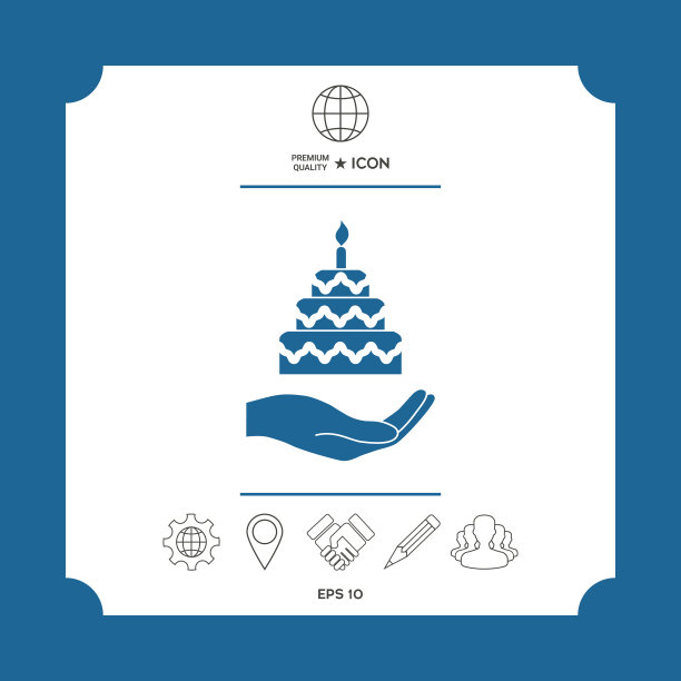 手拿着一个蛋糕图标图片下载