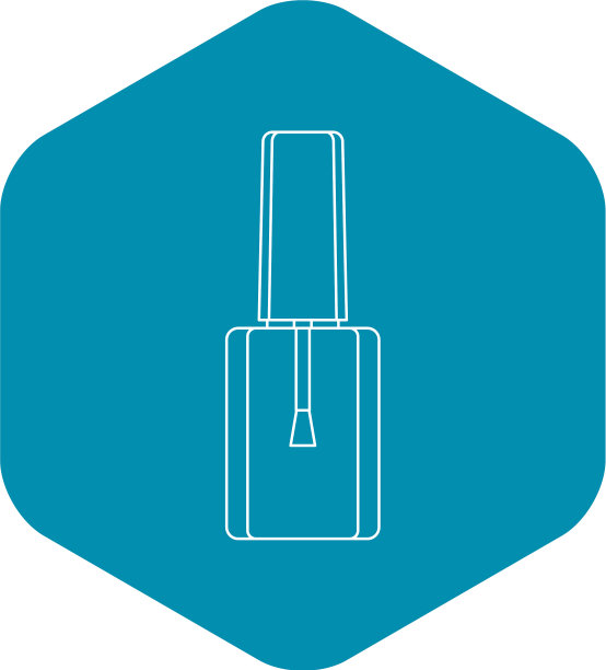 瓶子的指甲油图标轮廓风格图片下载