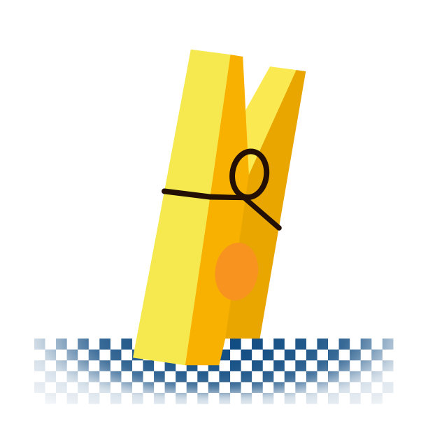 木衣服别针在一个平风格的白色图片下载