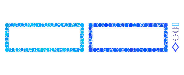 矩形框架马赛克图标圆点图片下载