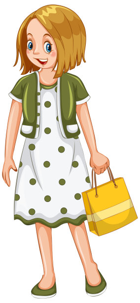 女人拿着购物袋在白色的背景图片下载