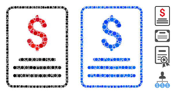 发票预算马赛克图标圆圆点图片下载