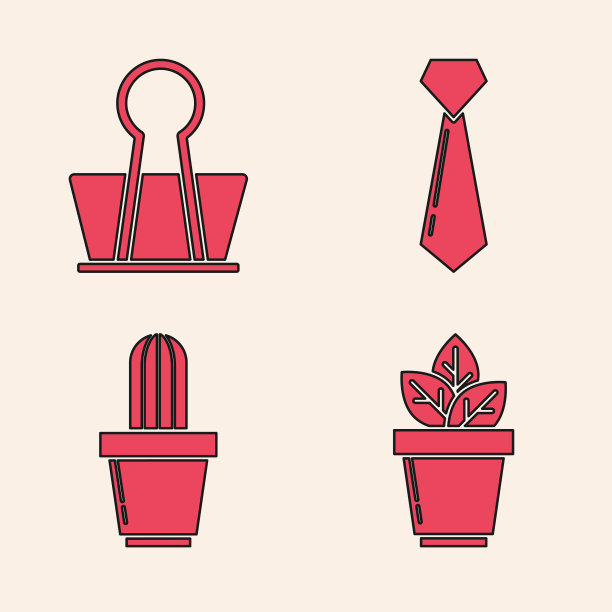 在花盆、活页夹、领带、仙人掌和图片下载