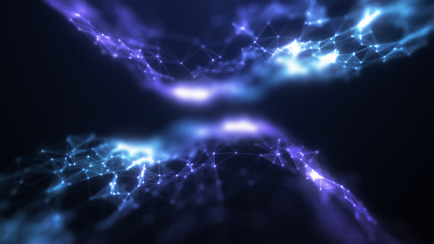 一个抽象的神经丛概念背景的3D插图图片下载