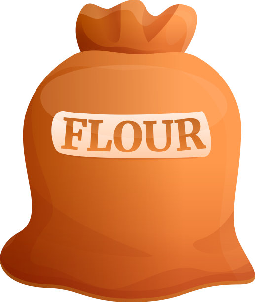 面粉袋图标卡通风格图片下载